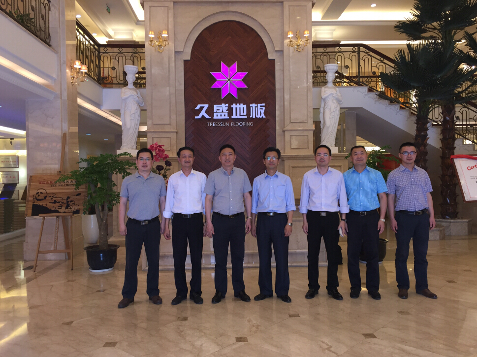 市委“两新”工委副书记陈伟来久盛地板调研